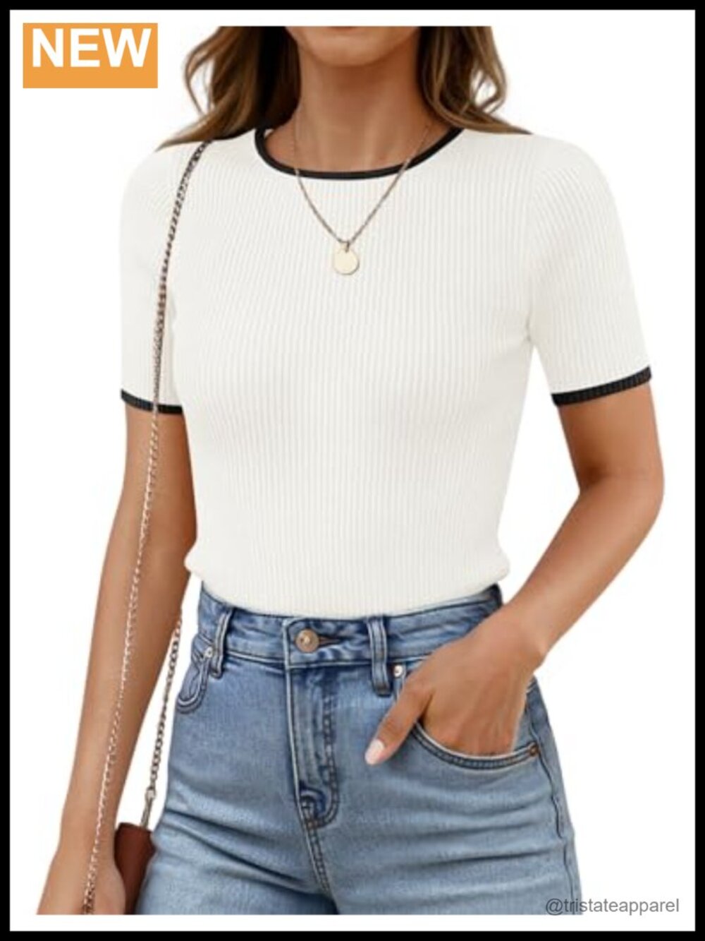 ZESICA Women's Summer Short Sleeve Business Casual Ribbed Knit Top
